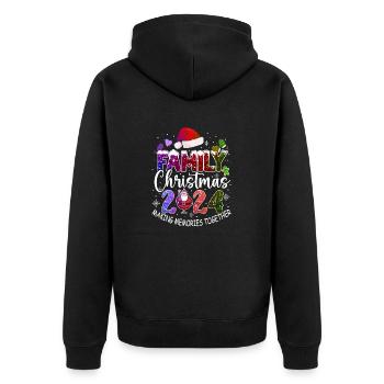Christmas tape background movie holiday design - Unisex Premium Organic Zip Hoodie - black - Back - Nico (187cm)