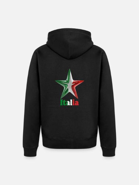 Stella d Italia - Unisex Premium Organic Zip Hoodie - black