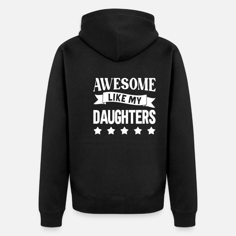 Super comme mes filles - Veste à capuche bio Premium Unisexe - noir