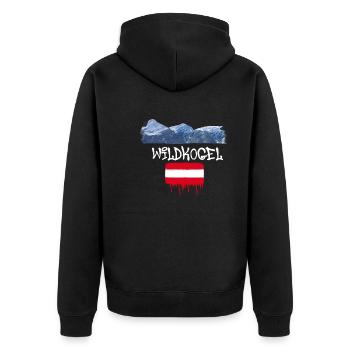 Wildkogel,montagne,montagne,autriche,domaine skiable,ski - Veste à capuche bio Premium Unisexe - noir - Dos - Nico (187cm)