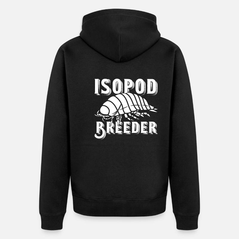 Isopod Breeding Hobby Enthusiast - Unisex Premium Bio Zip Hoodie - Schwarz