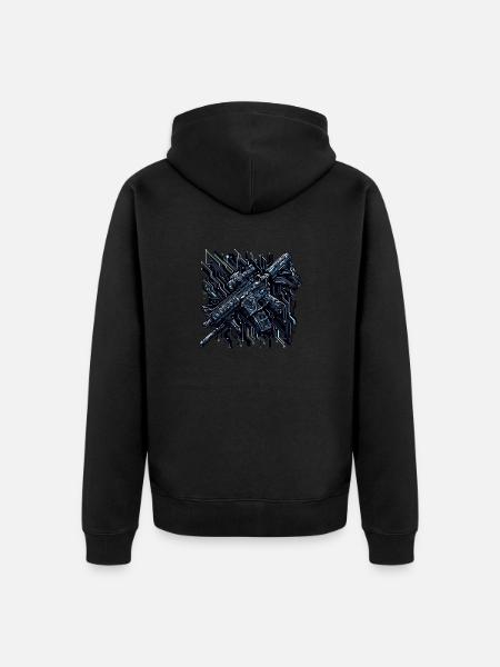 Circuitry Arms - Unisex Premium Organic Zip Hoodie - black