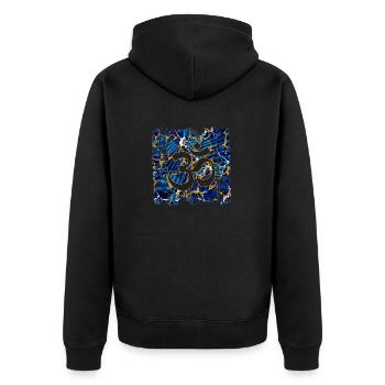 om e 16 - Veste à capuche bio Premium Unisexe - noir - Dos - Nico (187cm)
