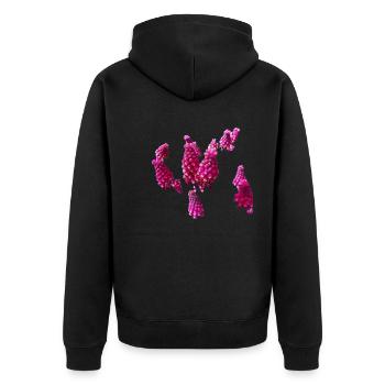 Fleurs,Fleur,Printemps,Fleurs,Jacinthes - Veste à capuche bio Premium Unisexe - noir - Dos - Nico (187cm)