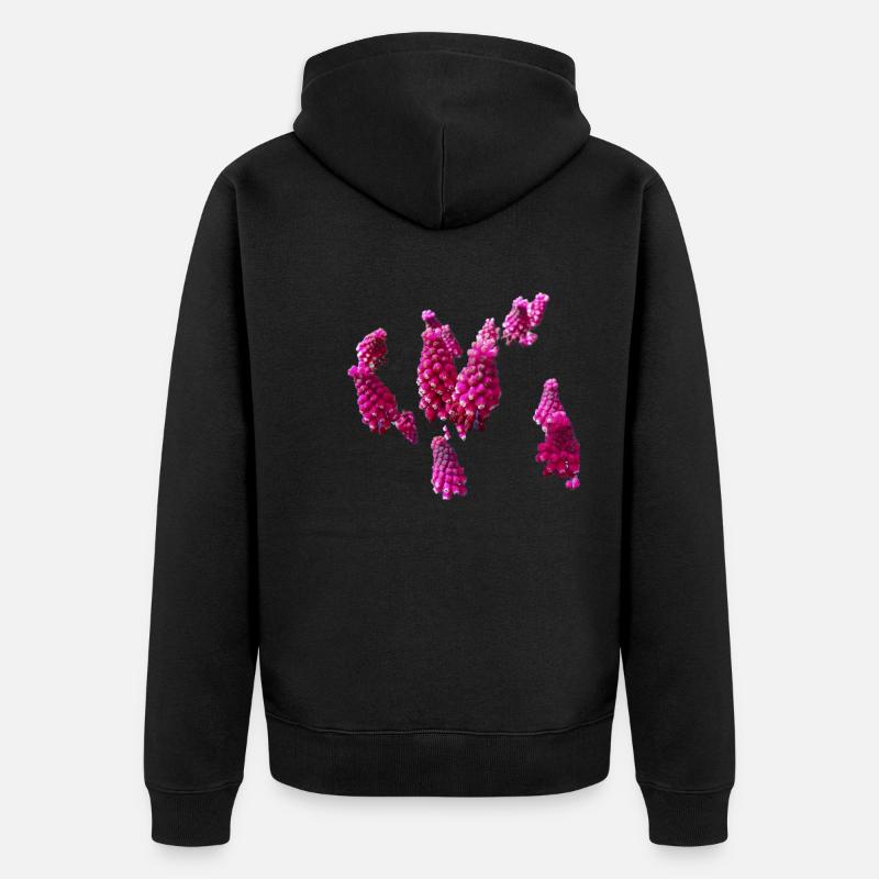 Fleurs,Fleur,Printemps,Fleurs,Jacinthes - Veste à capuche bio Premium Unisexe - noir