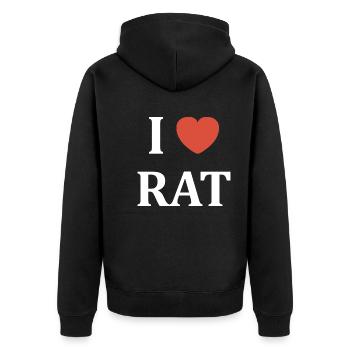 i love rat - Veste à capuche bio Premium Unisexe - noir - Dos - Nico (187cm)