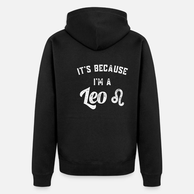 Signe du zodiaque Lion - Veste à capuche bio Premium Unisexe - noir