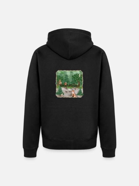 Waldkind - Unisex Premium Bio Zip Hoodie - Schwarz