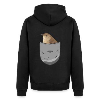 Troglodyte oiseau - Veste à capuche bio Premium Unisexe - noir - Dos - Nico (187cm)