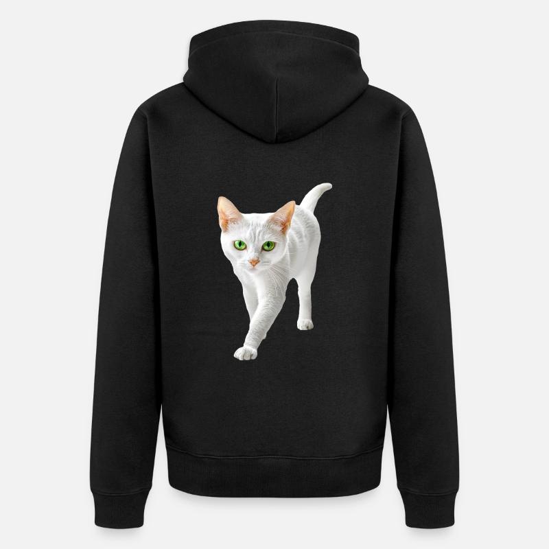 Japanischer Bobtail - Unisex Premium Bio Zip Hoodie - Schwarz