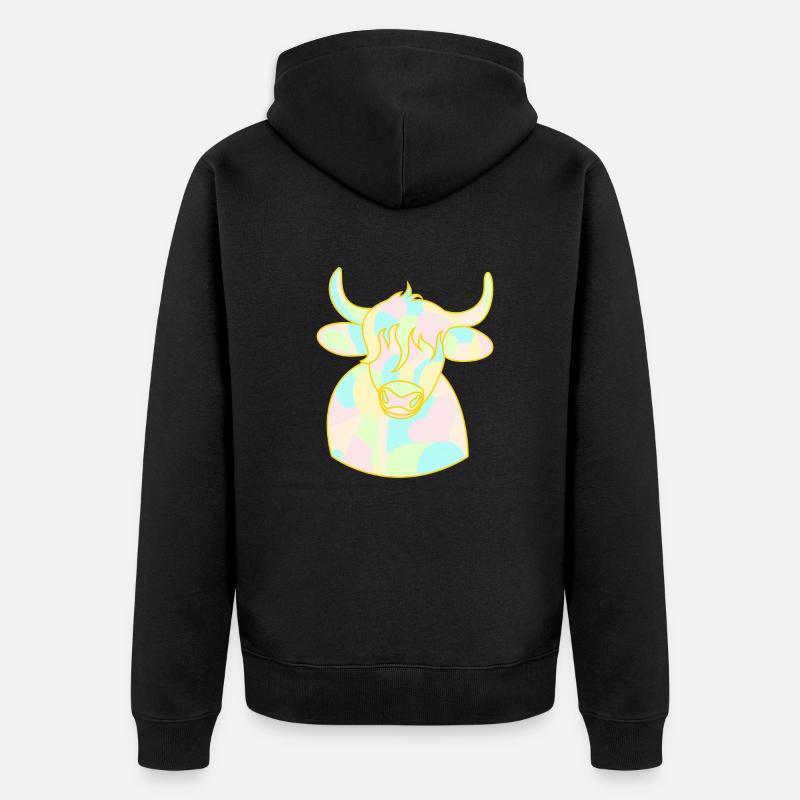 Taureau câlin opale - Veste à capuche bio Premium Unisexe - noir