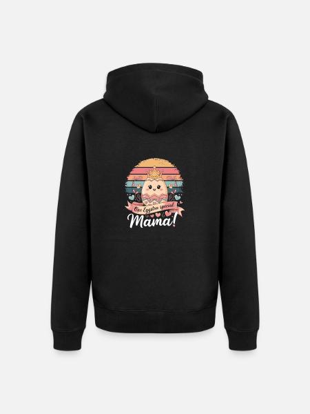 Eggstra mama Easter - Unisex Premium Organic Zip Hoodie - black