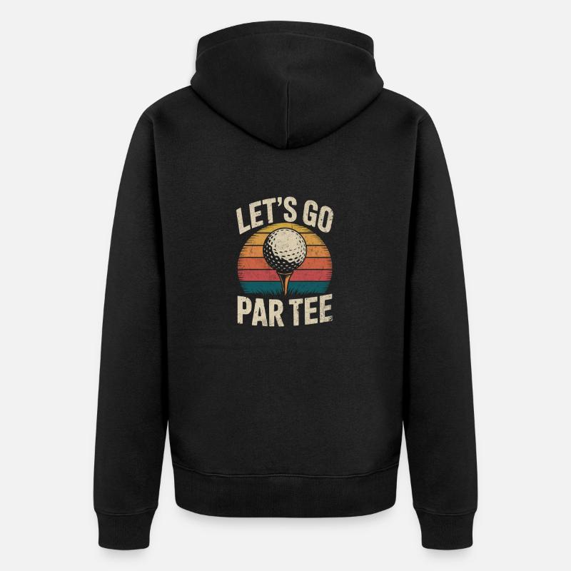 Par tee drôle golf design - Veste à capuche bio Premium Unisexe - noir
