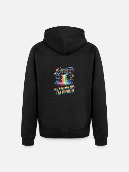 Cool Pride Month Design - Unisex Premium Organic Zip Hoodie - black