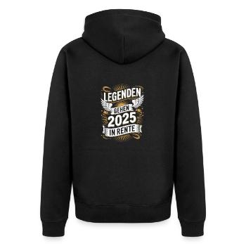 Les légendes prendront leur retraite en 2025 - Veste à capuche bio Premium Unisexe - noir - Dos - Nico (187cm)