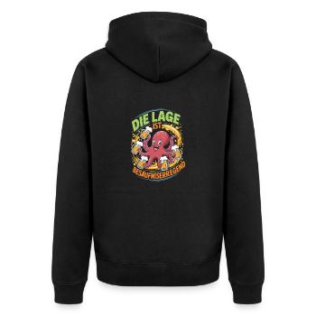 La situation est l’ivresse - Veste à capuche bio Premium Unisexe - noir - Dos - Nico (187cm)