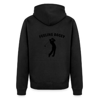 Golf Feeling Bogey Golf Lover Funny Golfing - Unisex Premium Organic Zip Hoodie - black - Back - Nico (187cm)