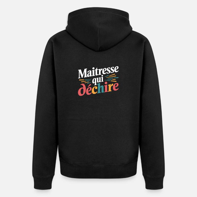 Maîtresse qui déchire - Veste à capuche bio Premium Unisexe - noir