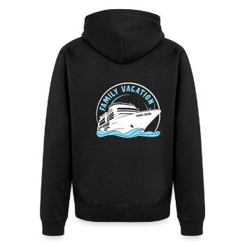 Family Cruise - Unisex Premium Organic Zip Hoodie - black - Back - Nico (187cm)