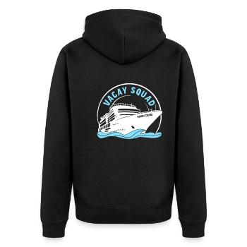 Vacay Squad Family Holidays - Unisex Premium Organic Zip Hoodie - black - Back - Nico (187cm)
