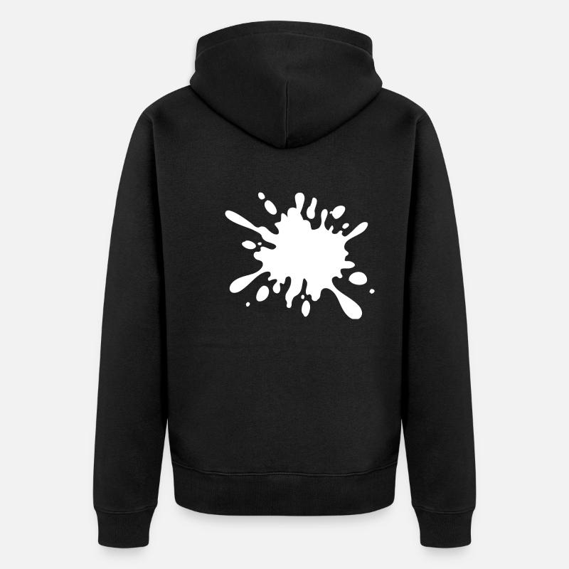 Klecks - Unisex Premium Bio Zip Hoodie - Schwarz