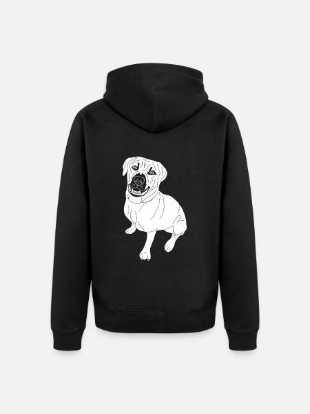 Bullmastiff Mix - Unisex Premium Bio Zip Hoodie - Schwarz