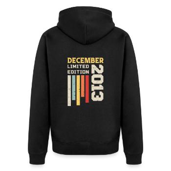 Décembre 2013 - Cadeau anniversaire Décembre 2013 - Veste à capuche bio Premium Unisexe - noir - Dos - Nico (187cm)