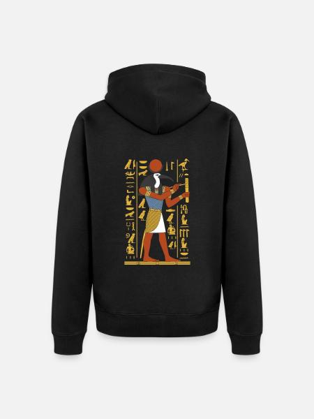 THOTH, god of Wisdom - Unisex Premium Organic Zip Hoodie - black