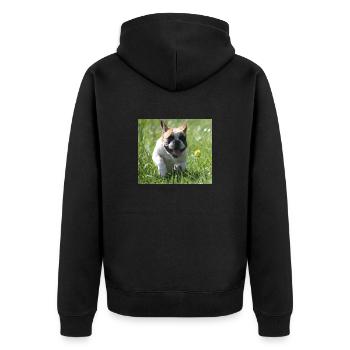 Allez Bully Go Français Bulldog - Veste à capuche bio Premium Unisexe - noir - Dos - Nico (187cm)