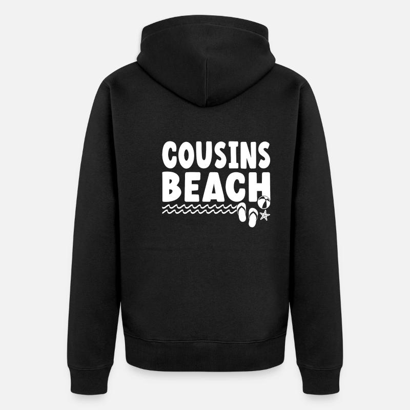 Plage de Cousins - Veste à capuche bio Premium Unisexe - noir