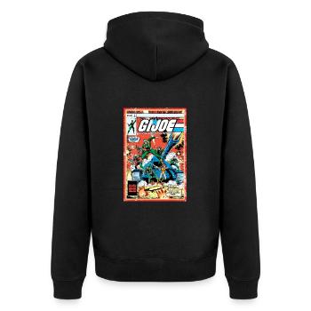 G.I. Joe Comicbuch-Cover Der Ersten Ausgabe - Unisex Premium Bio Zip Hoodie - Schwarz - Hinten - Nico (187cm)