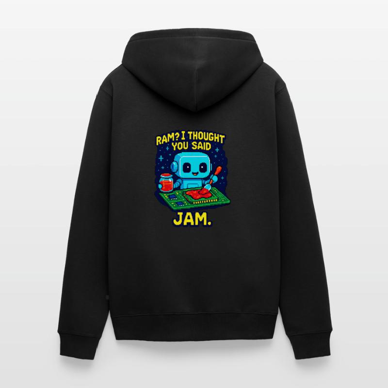 RAM oder Marmelade? Unisex Premium Bio Zip Hoodie