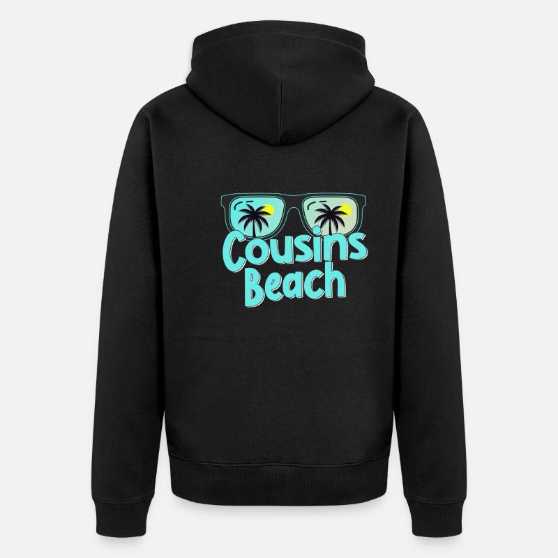 Plage de Cousins - Veste à capuche bio Premium Unisexe - noir