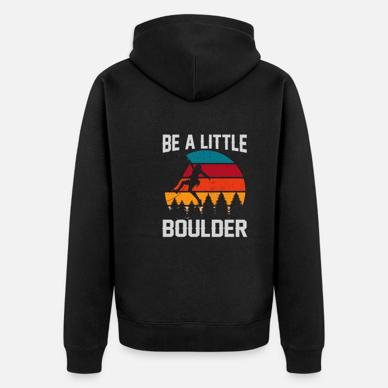 Sei ein kleines Geschenk Klettersteiger - Unisex Premium Bio Zip Hoodie - Schwarz