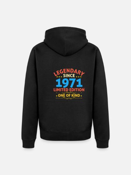 Legendary since 1971 Limited Edition - Unisex Premium Organic Zip Hoodie - black