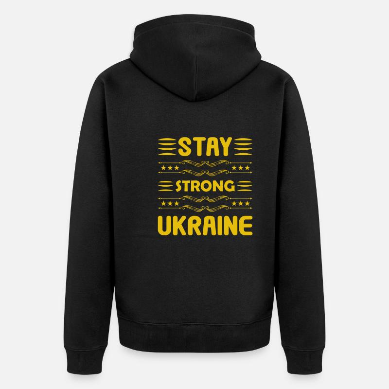 Stay Strong Ukraine - Veste à capuche bio Premium Unisexe - noir