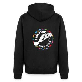 I love manatees, the floaty potato - Unisex Premium Organic Zip Hoodie - black - Back - Nico (187cm)
