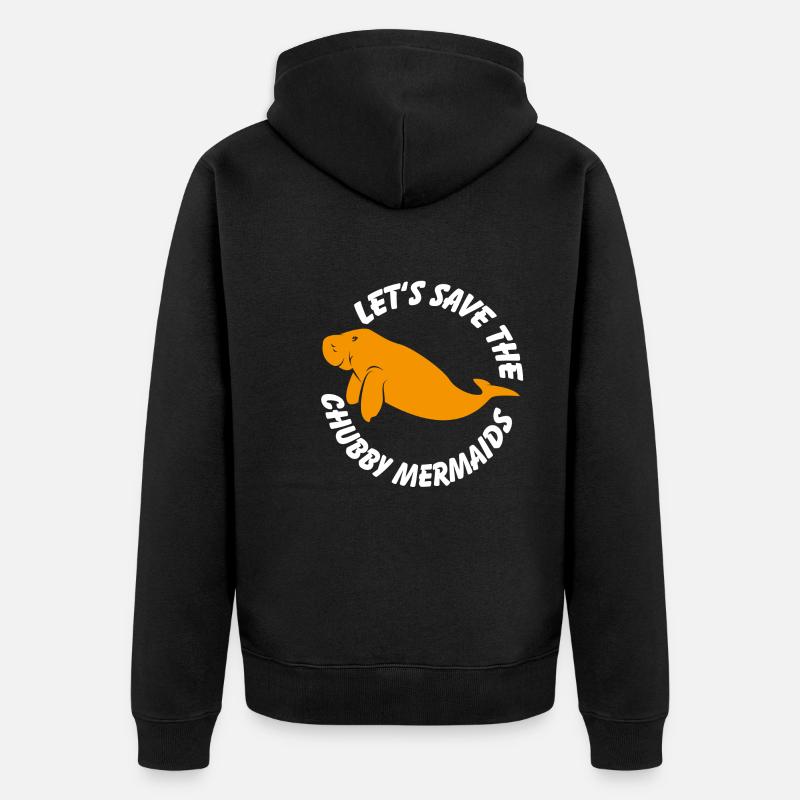 Sauvez les lamantins - Veste à capuche bio Premium Unisexe - noir