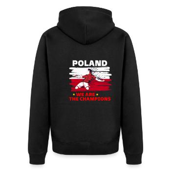 Pologne nous sommes champions - Veste à capuche bio Premium Unisexe - noir - Dos - Nico (187cm)