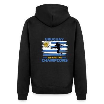 Uruguay Football 2022 supporter uruguayen Football - Veste à capuche bio Premium Unisexe - noir - Dos - Nico (187cm)