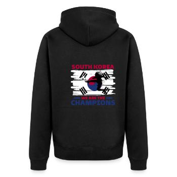 Corée du Sud Football 2022 supporter de Corée foot - Veste à capuche bio Premium Unisexe - noir - Dos - Nico (187cm)