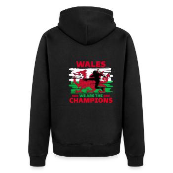 Wales Football 2022 supporters du pays de Galles - Veste à capuche bio Premium Unisexe - noir - Dos - Nico (187cm)