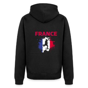 France Football 2022 supporter de France foot - Veste à capuche bio Premium Unisexe - noir - Dos - Nico (187cm)