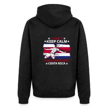 rester calme et soutenir le costa rica - Veste à capuche bio Premium Unisexe - noir - Dos - Nico (187cm)