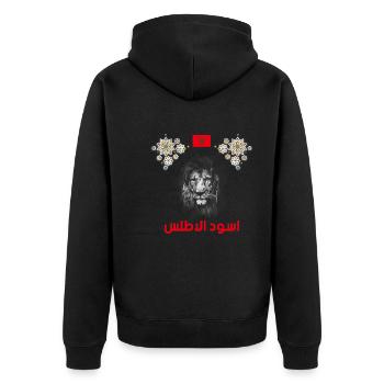 Maroc - Veste à capuche bio Premium Unisexe - noir - Dos - Nico (187cm)