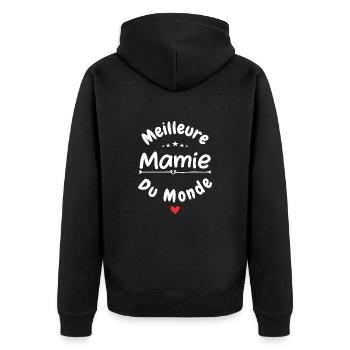 Meilleure mamie du monde - Veste à capuche bio Premium Unisexe - noir - Dos - Nico (187cm)