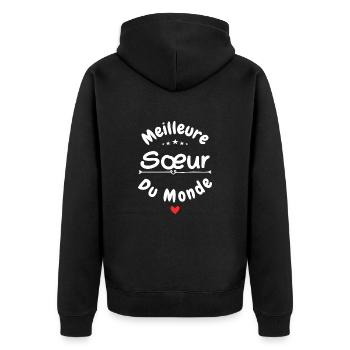 la meilleure soeur - Veste à capuche bio Premium Unisexe - noir - Dos - Nico (187cm)