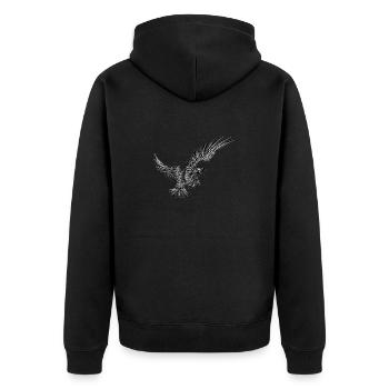 aigle eagle art graphique en vol - Veste à capuche bio Premium Unisexe - noir - Dos - Nico (187cm)