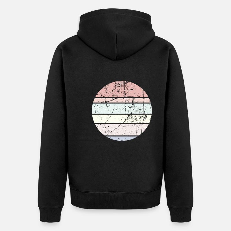 Contexte Pastel Circle - Veste à capuche bio Premium Unisexe - noir