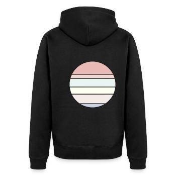 Background Pastel Circle - Unisex Premium Organic Zip Hoodie - black - Back - Nico (187cm)